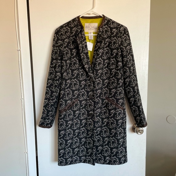 RACHEL Rachel Roy Jackets & Blazers - Rachel Roy Printed Long Button Down Jacket - Size XS